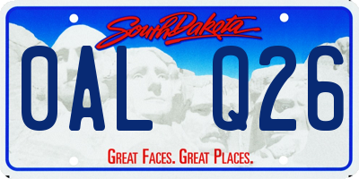 SD license plate 0ALQ26