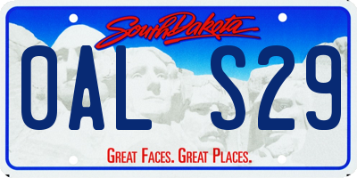 SD license plate 0ALS29