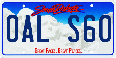 SD license plate 0ALS60