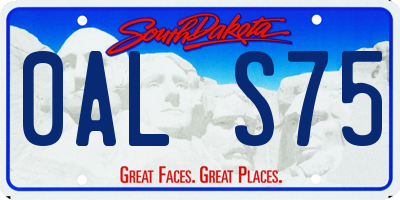 SD license plate 0ALS75