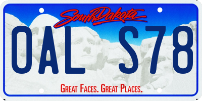 SD license plate 0ALS78