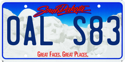 SD license plate 0ALS83