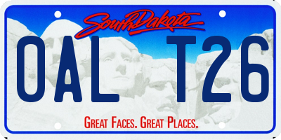 SD license plate 0ALT26