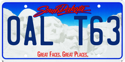 SD license plate 0ALT63