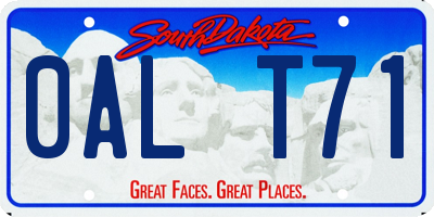 SD license plate 0ALT71