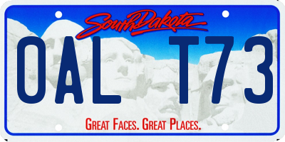 SD license plate 0ALT73