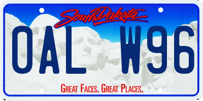 SD license plate 0ALW96