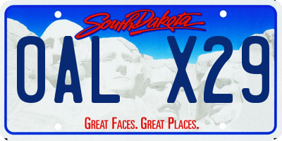 SD license plate 0ALX29