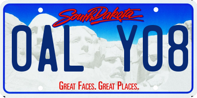 SD license plate 0ALY08