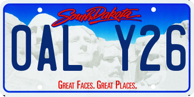 SD license plate 0ALY26