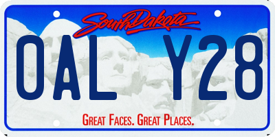 SD license plate 0ALY28