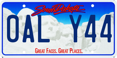 SD license plate 0ALY44