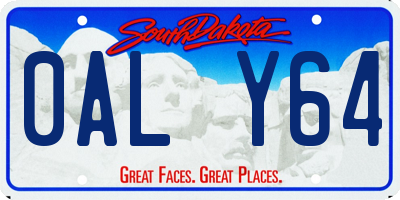 SD license plate 0ALY64