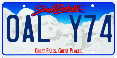 SD license plate 0ALY74