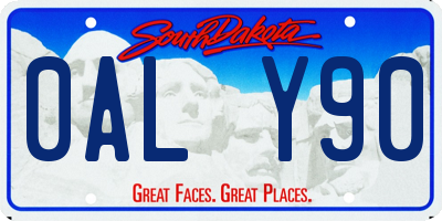 SD license plate 0ALY90