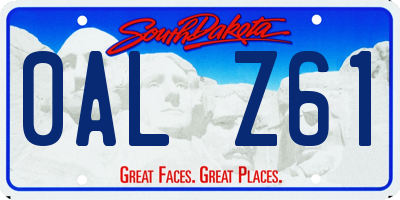 SD license plate 0ALZ61