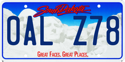 SD license plate 0ALZ78