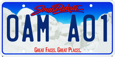 SD license plate 0AMA01