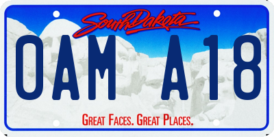SD license plate 0AMA18