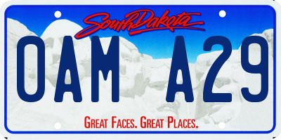 SD license plate 0AMA29