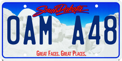 SD license plate 0AMA48