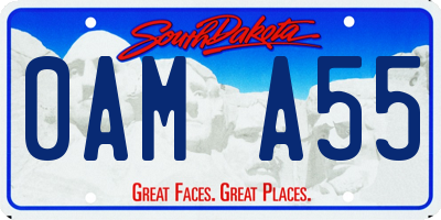 SD license plate 0AMA55