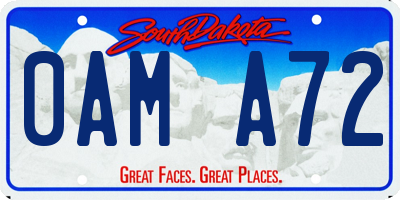 SD license plate 0AMA72