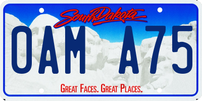 SD license plate 0AMA75