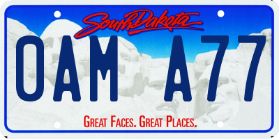 SD license plate 0AMA77