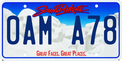 SD license plate 0AMA78