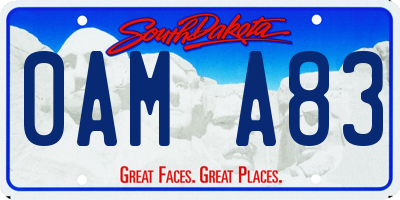 SD license plate 0AMA83