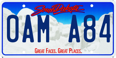 SD license plate 0AMA84