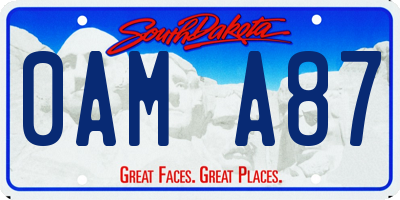 SD license plate 0AMA87