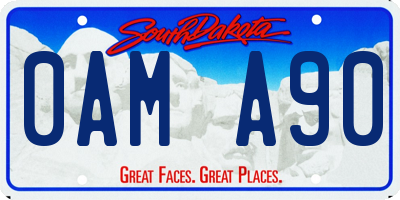 SD license plate 0AMA90