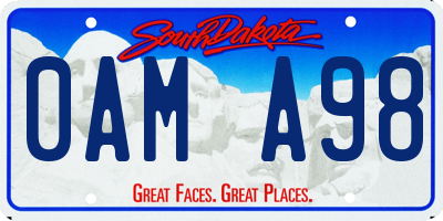 SD license plate 0AMA98