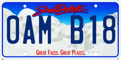 SD license plate 0AMB18