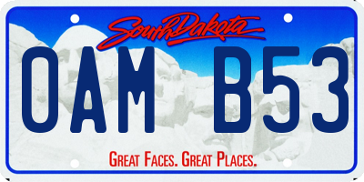 SD license plate 0AMB53