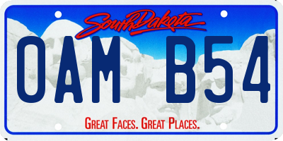 SD license plate 0AMB54