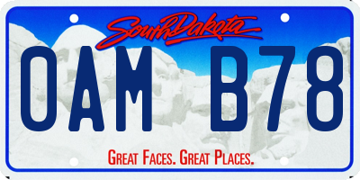 SD license plate 0AMB78