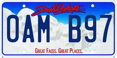 SD license plate 0AMB97