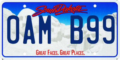 SD license plate 0AMB99