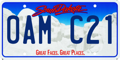 SD license plate 0AMC21