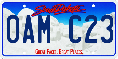 SD license plate 0AMC23