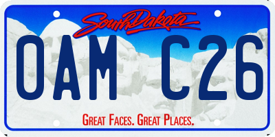 SD license plate 0AMC26