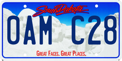 SD license plate 0AMC28