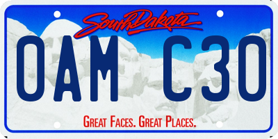 SD license plate 0AMC30