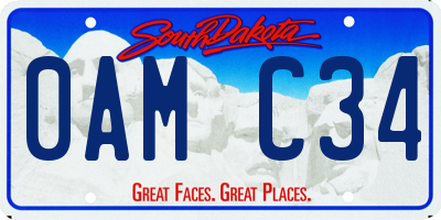 SD license plate 0AMC34