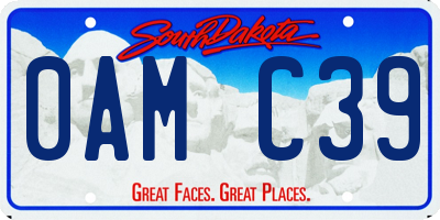 SD license plate 0AMC39