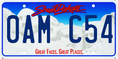 SD license plate 0AMC54