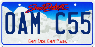 SD license plate 0AMC55